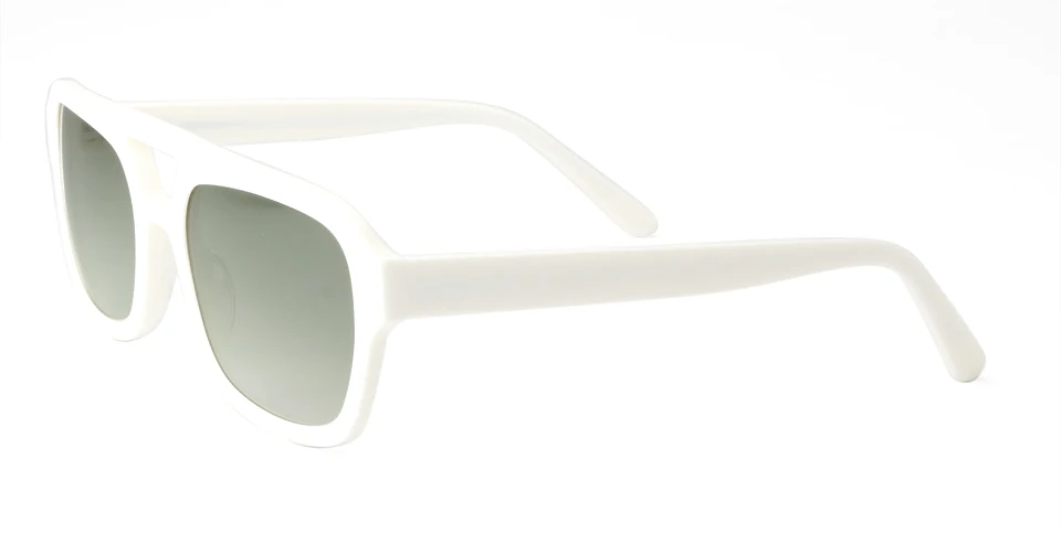 VE Designer Quadratische Sonnenbrille für Damen, Hochwertige Weiße Acetat-Sonnenbrille für Herren, Doppelbrücken-Design, Große Gläser, Oculos – Detail 13