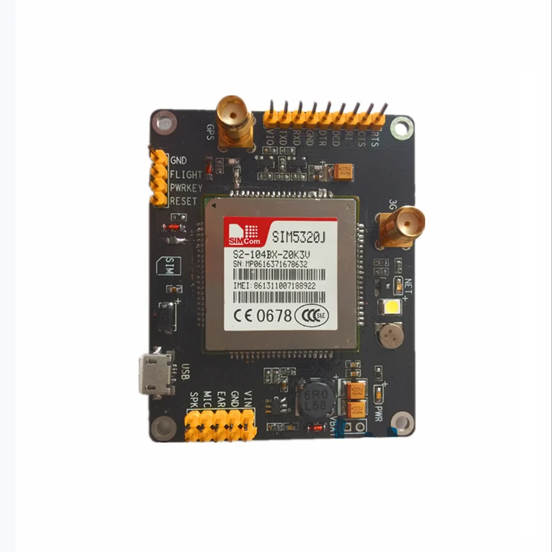 SIMCOM SIM5320J breakout board 100% New&Original 3G Module weld  Dual-Band 850/900/1800/1900MHz HSDPA/WCDMA GSM/GPRS/EDGE