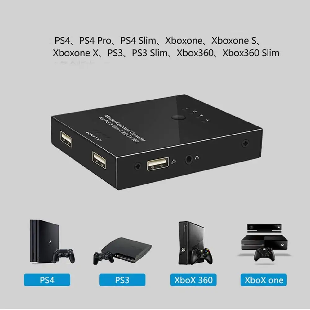 USB-адаптер для мыши и клавиатуры для PS4/PS4 PRO/ PS3/PS3 Slim/ XBOX ONE/ XBOX 360/ Switch без задержки Plug and Play