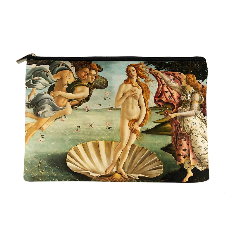 Women Botticelli Venus Printed Make up bag Fashion Women Cosmetics Organizer Bag for Travel Colorful Storage Bag for Lady Bag