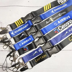 1 unidad de cordones azules AIRBUS, correa para el cuello para correa de teléfono, cordón BOEING para llaves, tarjeta de identificación, soporte de insignia USB para gimnasio, banda para el cuello CESSNA ATC