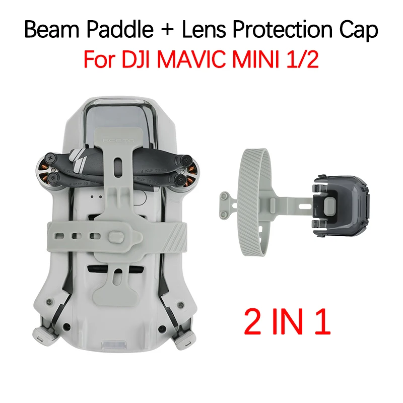 

For DJI MAVIC MINI 1 2 Drone 2-in-1 Silicone Beam Propeller Device + Lens Protection Cap Integrated Protector Guard Accessories