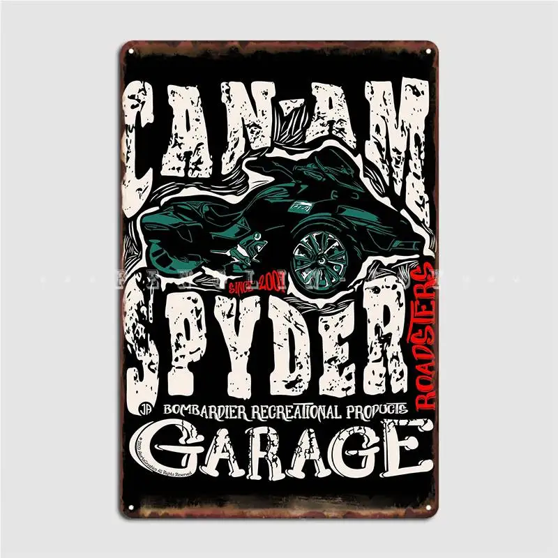 Can Am Spyders Retro Poster Metal Plaque Funny Home Club Party Plaques Tin Sign Poster