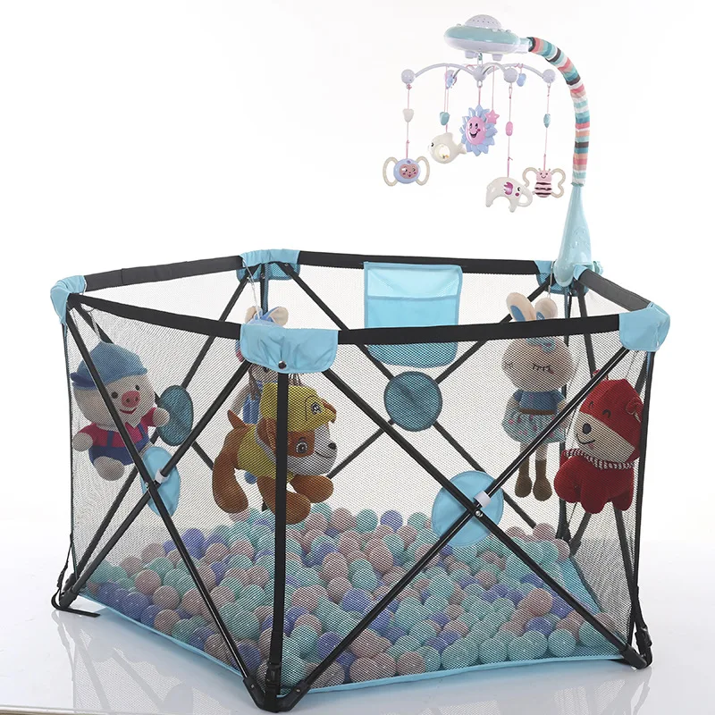 Children's play fence easy installation folding baby crawling pentagon toddler playpen safety fence toy pool for children