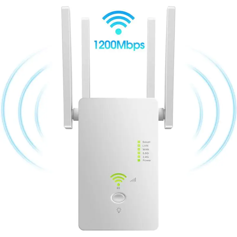 WiFi Range Extender Repeater Router AC1200M WiFi Booster Access Point 2.4 GHz 5GHz Dual Band WiFi Extender US EU Plug wiFi Repeater