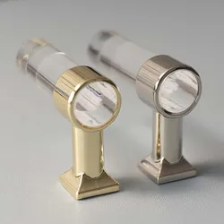 MFYS Wall Mounted Clothes Rack Transparent Acrylic Bathroomm Accessories Gold Towel Holder Silver Hanging Hooks Simple Wall Hook