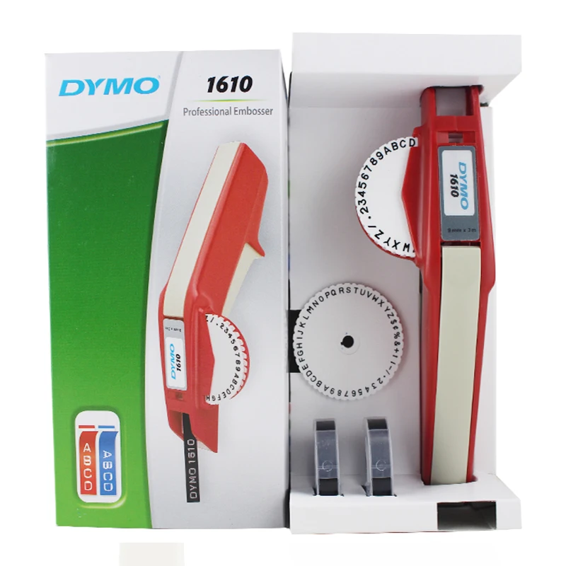 Dymo 1610 Handleiding Label Maker Met 2 Rolls Plastic Labels Voor 3D Diy Embossing Plastic Dymo Label Printer Emboss Handleiding machine