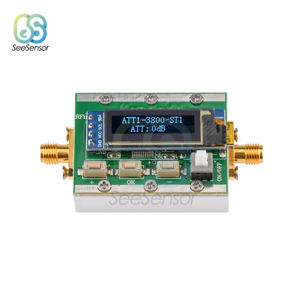 1MHZ-3800MHz controllo attenuatore RF programmabile digitale 0-31dB Step regolabile 1dB PC controllabile Mini USB 5V alimentatore