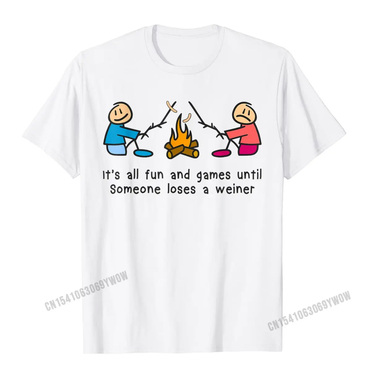 Its All Fun And Games Until Someone Loses A Weiner T-Shirt Camisas Men Cotton T Shirt For Men Normal Tshirts Summer Rife