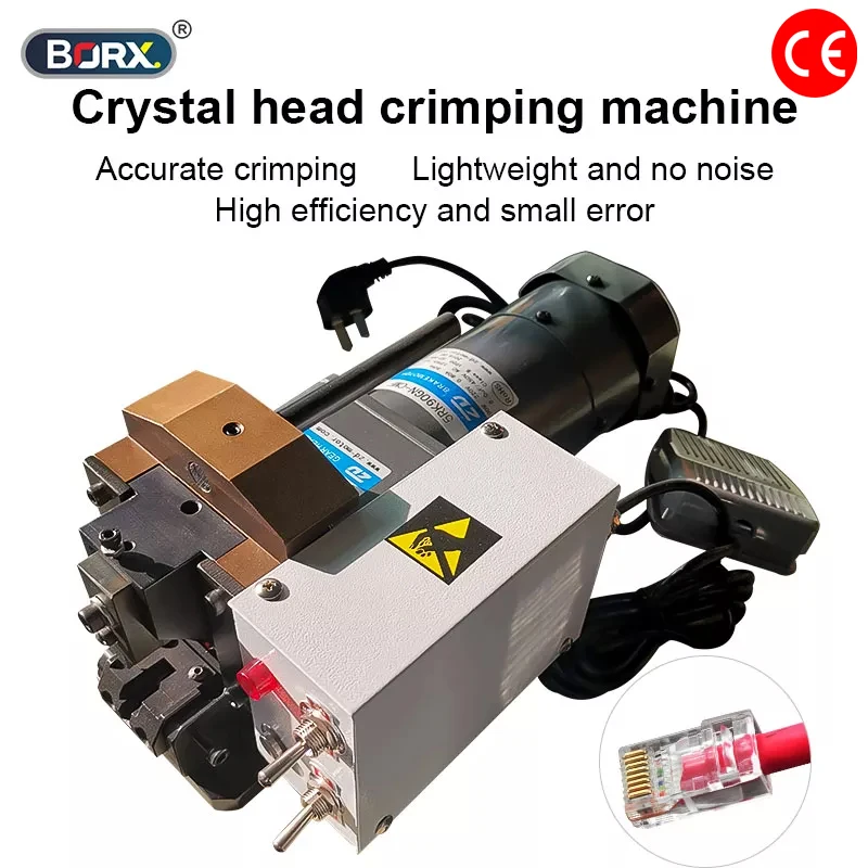 220V/110V Network Cable Crystal Head Crimping Machine, RJ45 Connector Network Cable Phone Line Pc Head Forming Crimping Machine