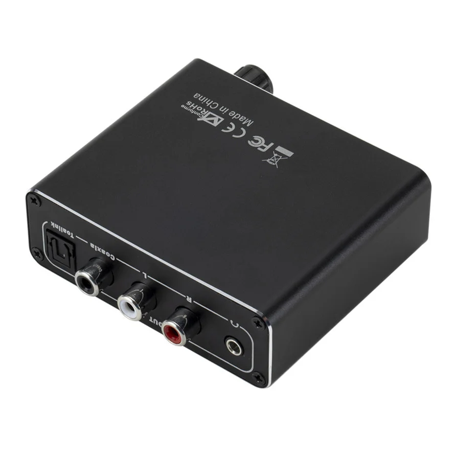 HIFI DAC Amp Digital To Analog Audio Converter Decoder 3.5มม.AUX RCA เครื่องขยายเสียงอะแดปเตอร์ Toslink Optical Coaxial เอาต์พุต DAC 24bit