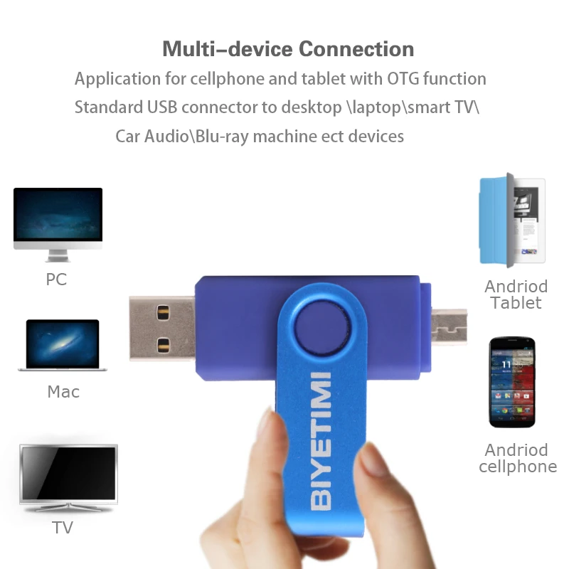 محرك فلاش USB عالي السرعة OTG قلم محرك 64gb 32gb USB عصا 16gb للتدوير حملة القلم للأندرويد مايكرو/الكمبيوتر هدية الأعمال