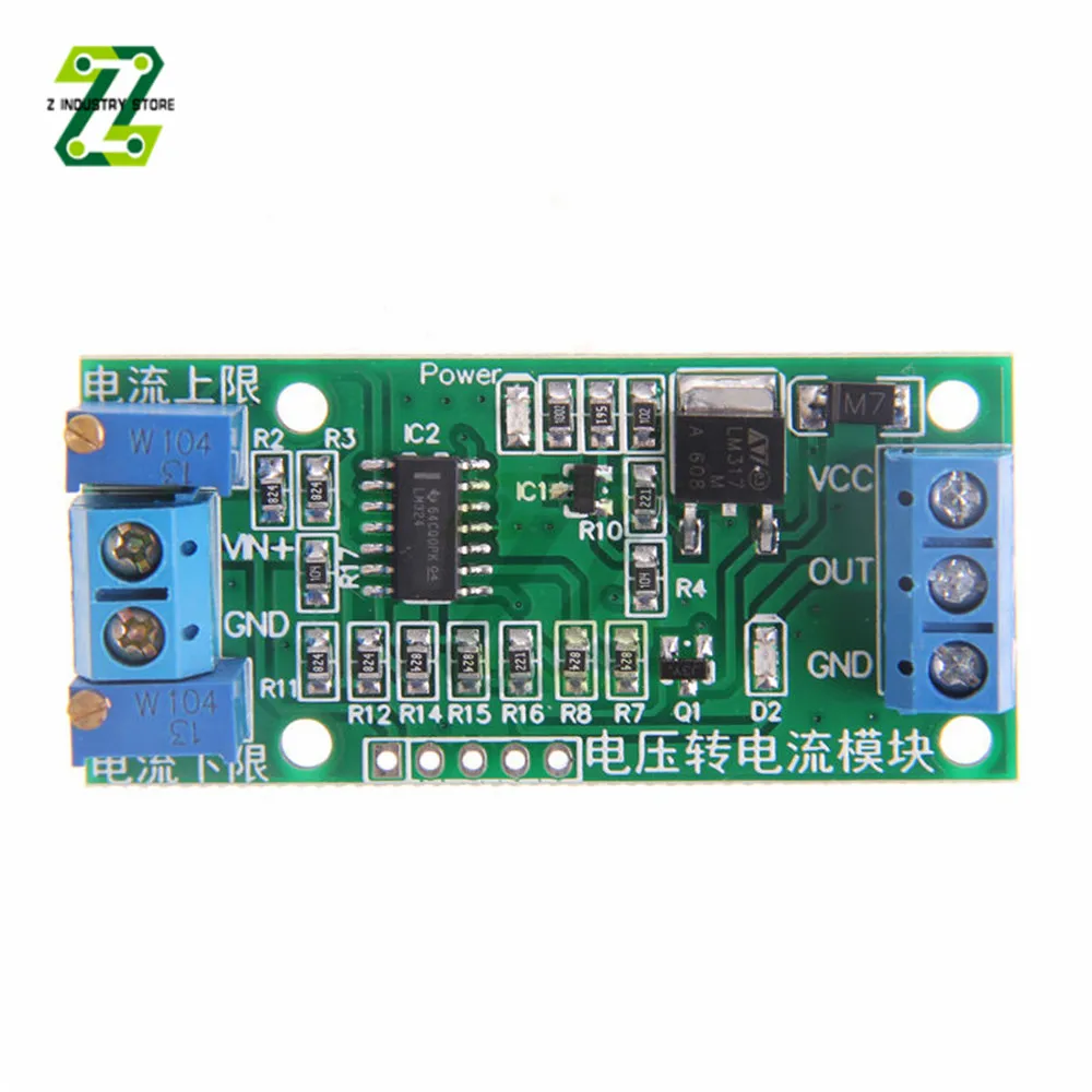 Voltage To Current Module 0-2.5V 0-3.3V 0-5V 0-10V 0-15V 0-24V to 0 -20mA/4 -20mA Current Transmitter Signal Converter Module