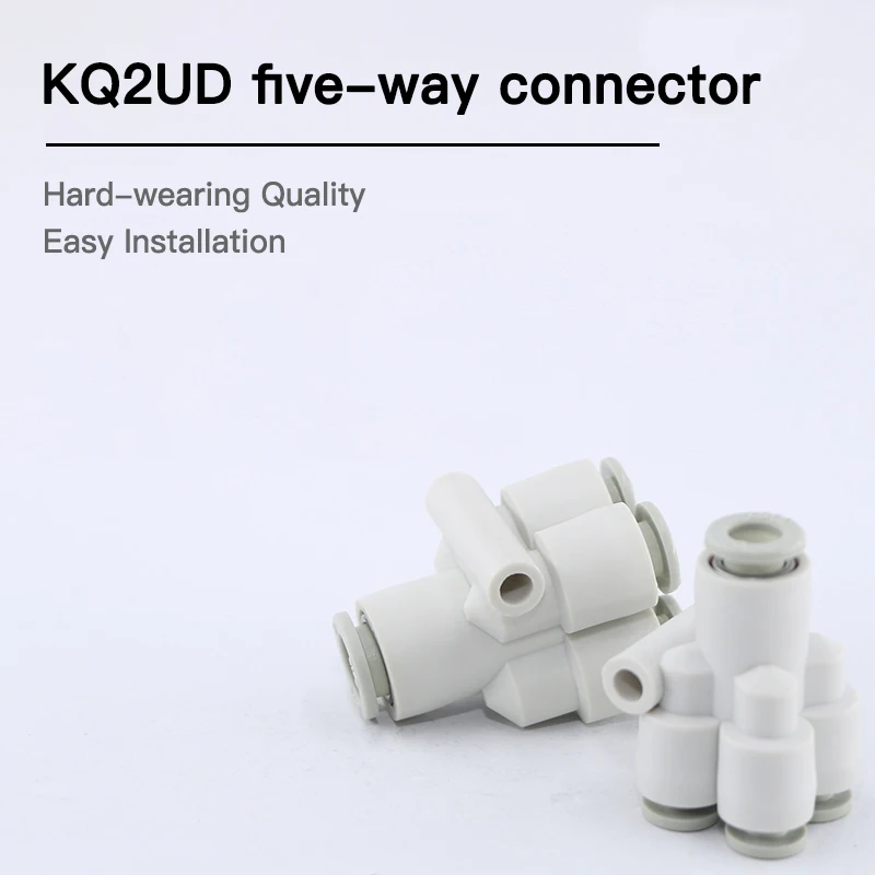 

SMC type white KQ2UD06-08 / 04-00 reducing diameter equal diameter five-way pneumatic air pipe joint KQ2UD04-06