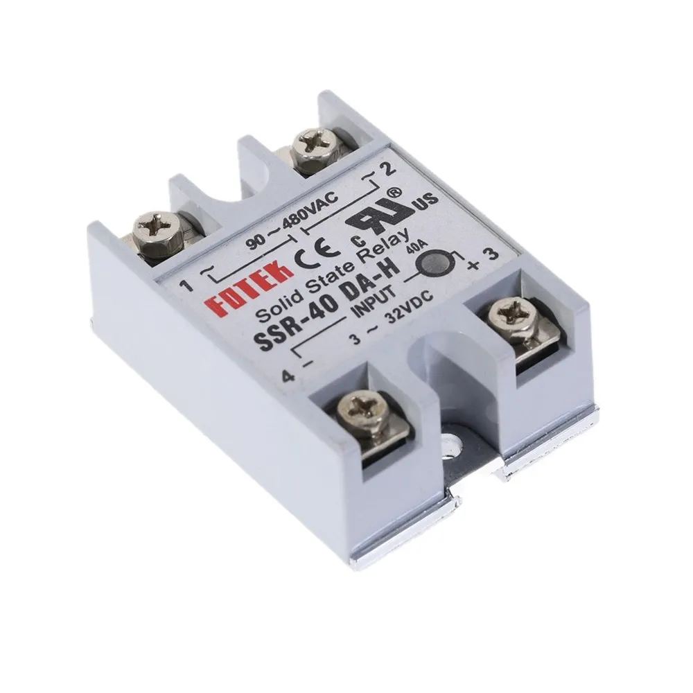 Solid State Relay SSR-40DA-H 40A 3-32V DC TO 90-480V AC SSR 40DA H Relay Solid State Resistance Regulator