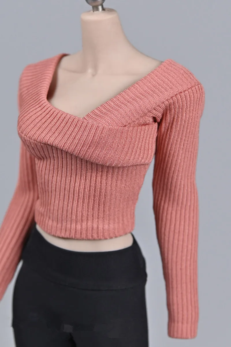 1/6 skala Weibliche sexy Kleidung V-ausschnitt low cut Schlanke Pullover Hemd Modell für PH TBL 12 zoll Nahtlose Körper Figur zubehör