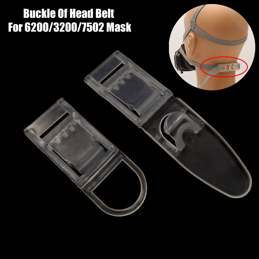 1Set/2pcs New Buckles Of Head Belt For 6200/3200/7502 Dust Mask Gas Respirator Replace Accessories For 6200 Work Safety