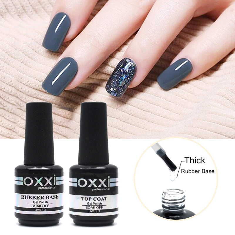 

oxxi Thick Nail Base Coat Manicure Long-Lasting Rubber Base and Top Gel Lacquer Hot Sale Colors UV Gel Varnish Primer For Nails