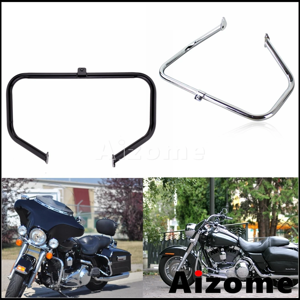 

1-1/4" Crash Bar Steel Highway Engine Guard for Harley Touring Road King Street Glide FLHR FLHTK FLHTCU FLHX FLHXS FLHT 1997-08