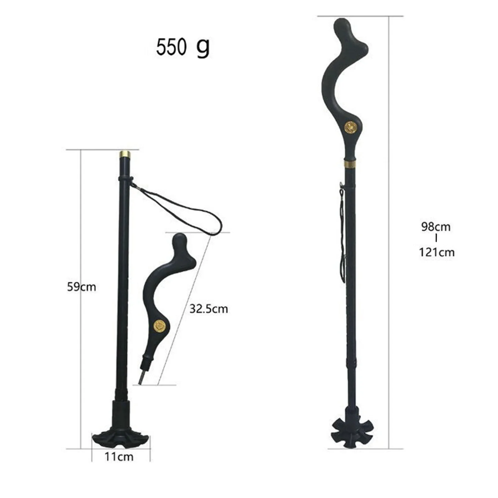 Portable Walking Cane for Men & Women Walking Stick Balancing Mobility Aid Aluminum Alloy Folding Walking Sticks