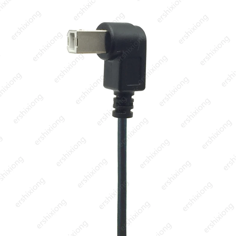 وصلة طابعة بزاوية يمنى سلك كابل متزامن ، نوع B إلى ذكر USB B أنثى ، لأعلى ولأسفل ، 90 درجة ، جديد ، 1 m