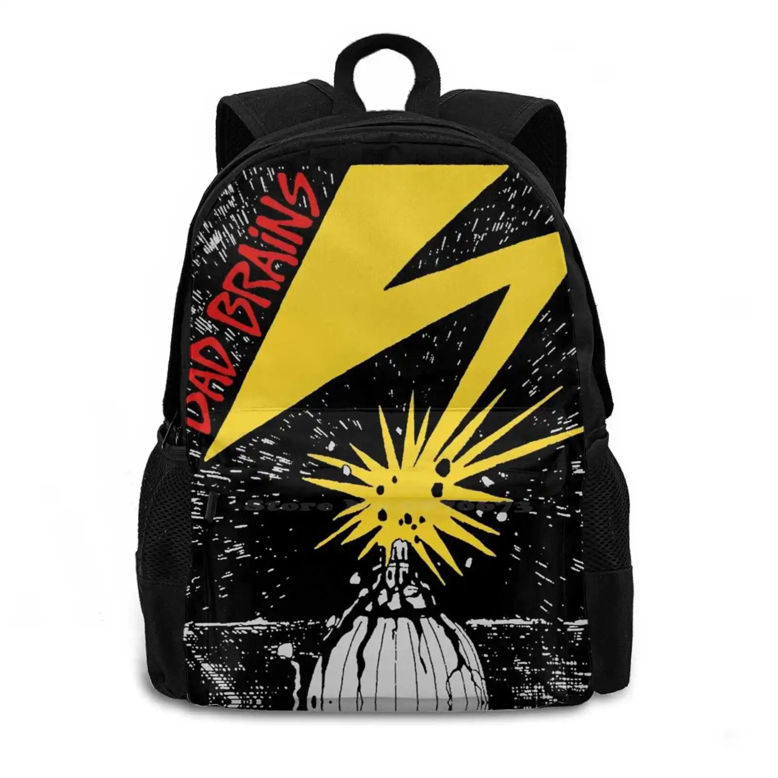 Bad Brains Rucksack Knapsack Storage Bag Backpack Discharge Crust Punk 80s Subhumans Oi The Damned Cock Sparrer Anti Flag