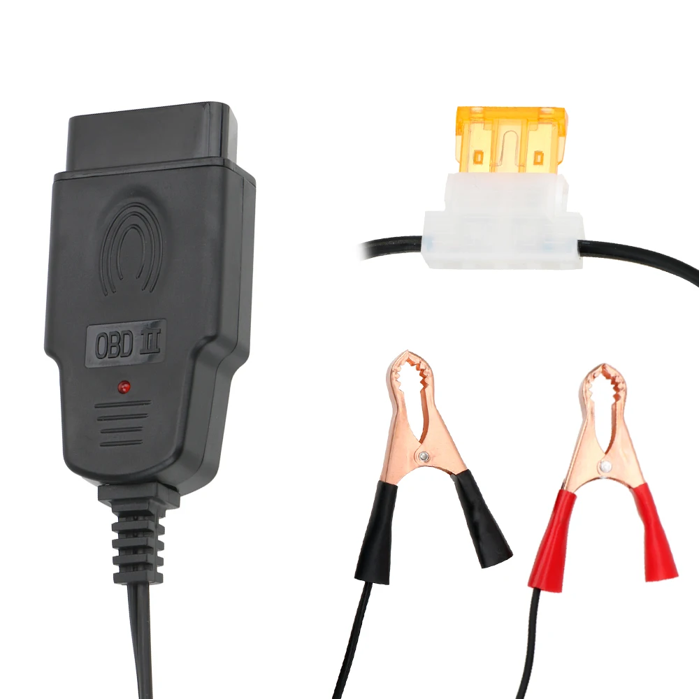 OBD 2 Cable Clip Auto Emergency Power Supply Cable Automotive OBD2 Battery Change Tools Car Computer ECU Memory Saver Universal