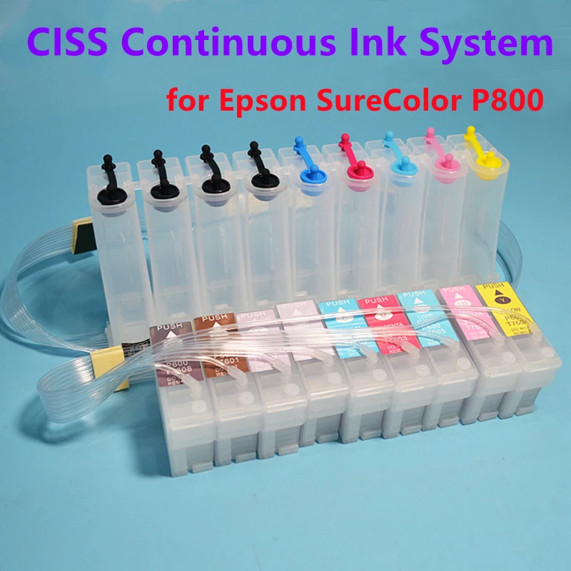 Hot USA T8501-T8509 CISS Continuous Ink System for Epson SureColor P800 Empty Refill Cartridge Compatible For DTF Printer