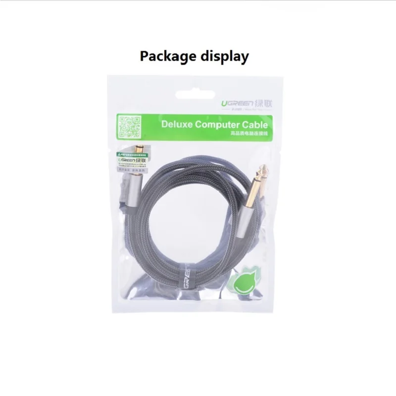 Ugreen 6.5mm Jack Audio Cable 6.35 AUX Line For Guitar Mixer Amplifier Bass