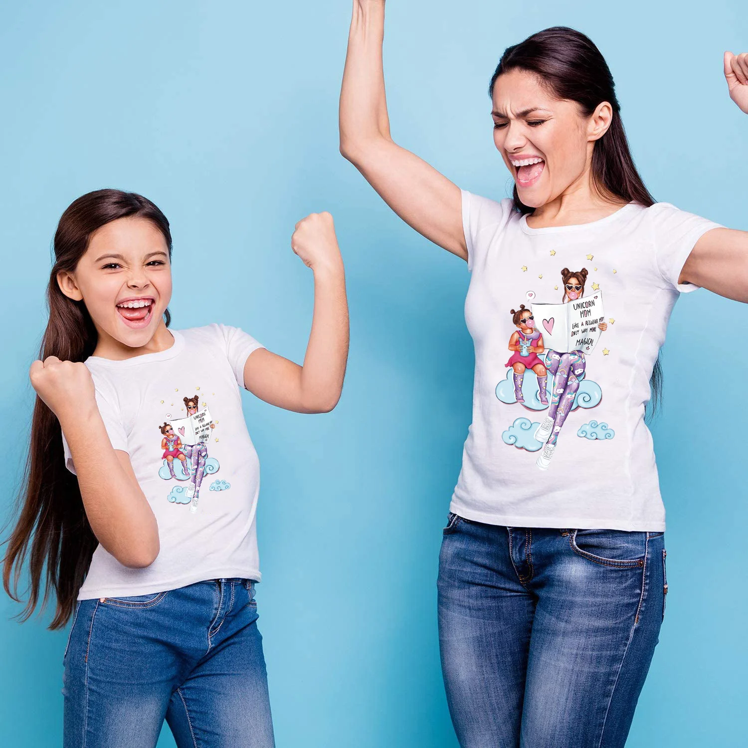 Los nuevos parches de transferencia de calor para madre y bebé Diy en camisetas, sudaderas con capucha, parches de moda para mamá y niña, pegatinas térmicas de vinilo para