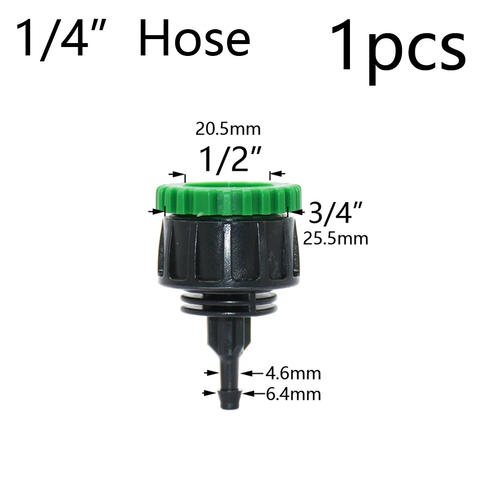 Ogród szybkie łączenie Adapter z 1/4 (ID 4mm) lub 3/8 cal (8mm) złącze kolczaste do nawadniania podlewanie ogrodu cieplarnianych