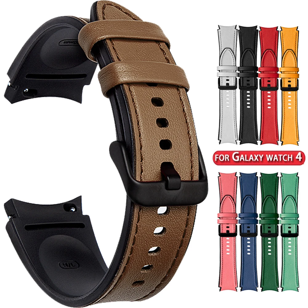 Cinturino in pelle per Samsung Galaxy Watch 5 4 40/44mm Watch5 Pro 45mm Watch4 Classic 42/46mm cinturino cinturino cinturino sportivo cinturino