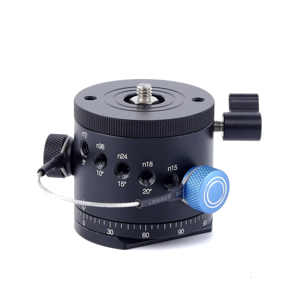 Fittest DH-55D Index Rotator Precision Panoramic Detent Stop Rotation Head Arca Type Tripod Quick Release Base