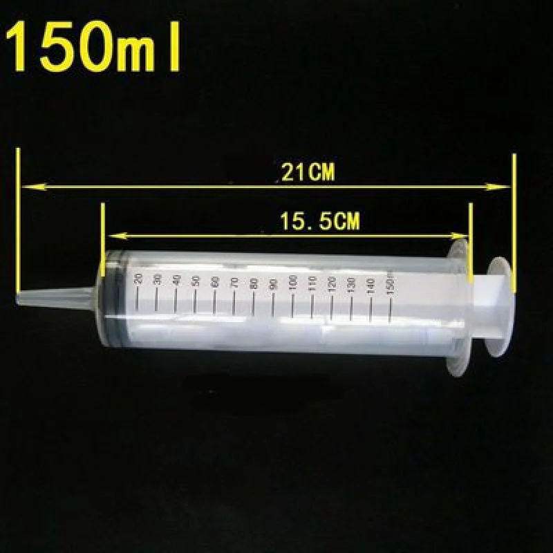 50/60/100/150/200/300ML Capacity Plastic Syringe Reusable Pump Oil Measuring Hydroponic Laboratory Tool Syringe Long Tube 1-10PC