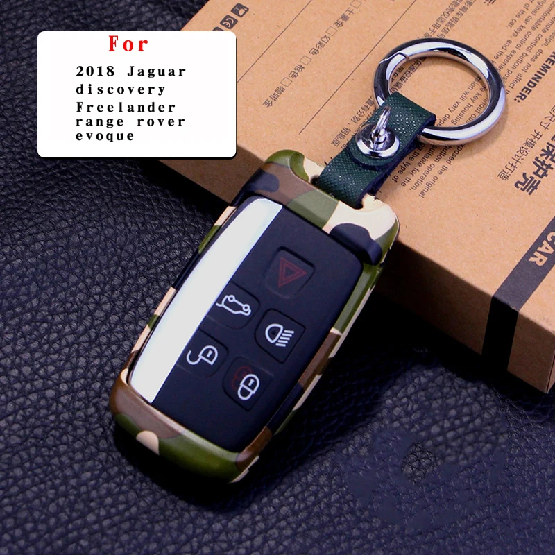 Camouflage series Galvanized Alloy Car Key Case Cover For Land Rover A9 Range Rover Sport Evoque Freelander 2 Jaguar XE XJ XJL