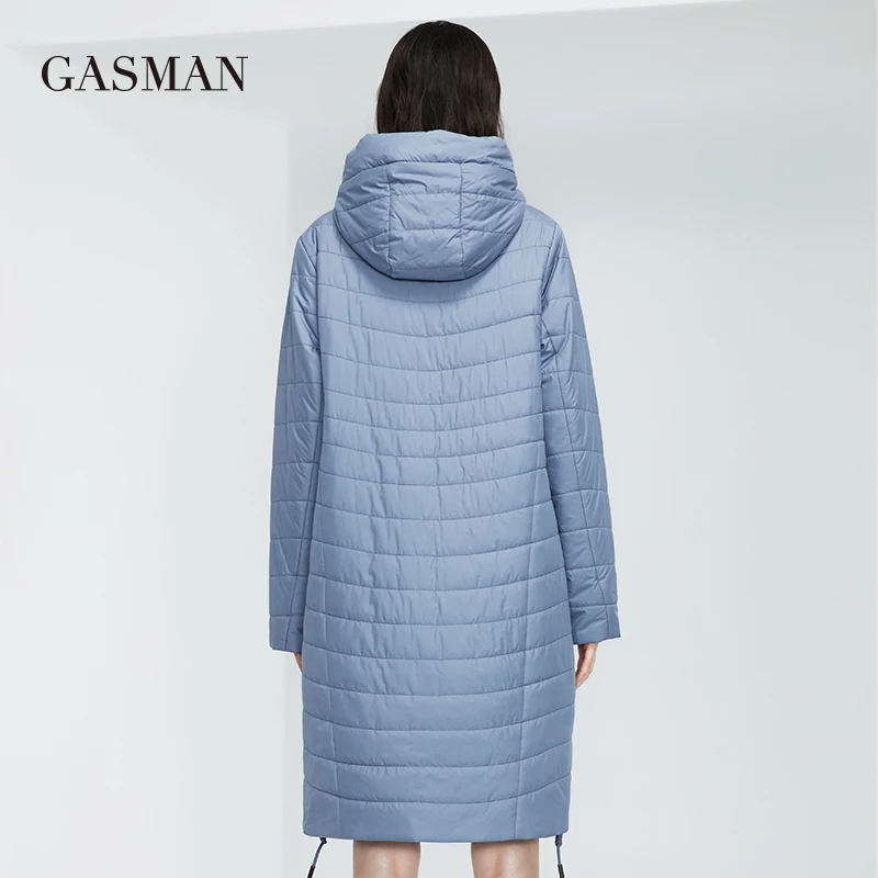 Gasman 2022 nova jaqueta feminina primavera outono feminino casaco longo parka moda feminina jaquetas femininas fino algodão 81858