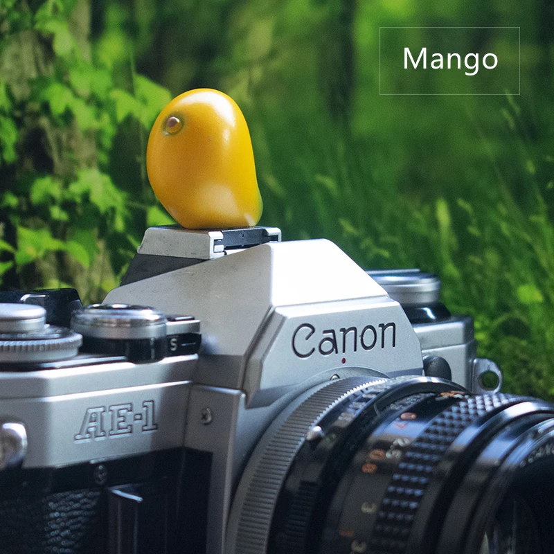 오리지널 크리에이티브 시뮬레이션 3D 과일 카메라 핫슈 커버, 후지필름, 라이카, 올림푸스, 캐논, 니콘, 소니용