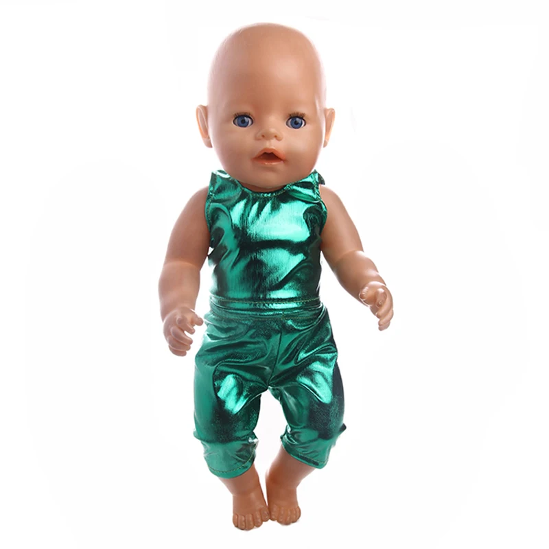 Doll Clothes Color T-Shirt Suit Fit 18 Inch American Doll And 43cm Baby New Born Doll，Our Generation ,DIY Gift For Children\'s