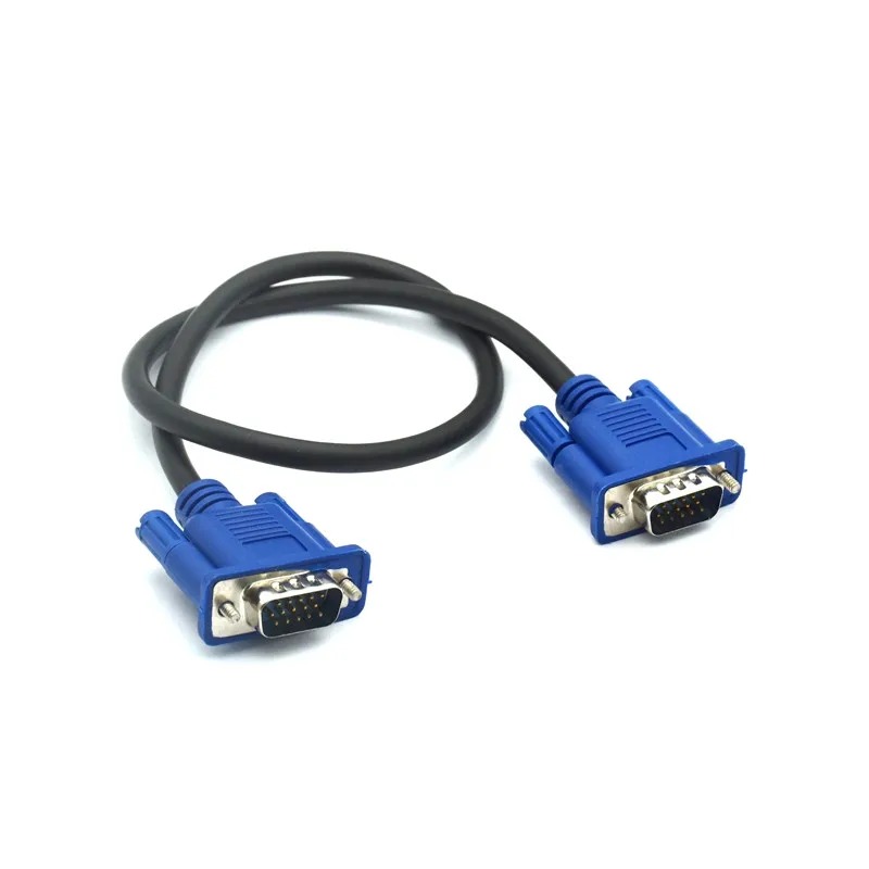 كابل تجهيز مرئي ذكر إلى maleمضفر التدريع عالية قسط HDTV VGA الكمبيوتر شاشة التلفزيون إشارة قصيرة كابل 0.3 متر/0.5 متر/1.3 متر