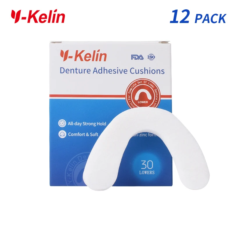 Y-Kelin Denture Adhesive Cushion (Lower) 360 Pads    Soft & Comfort  Lower dentales drop shipping