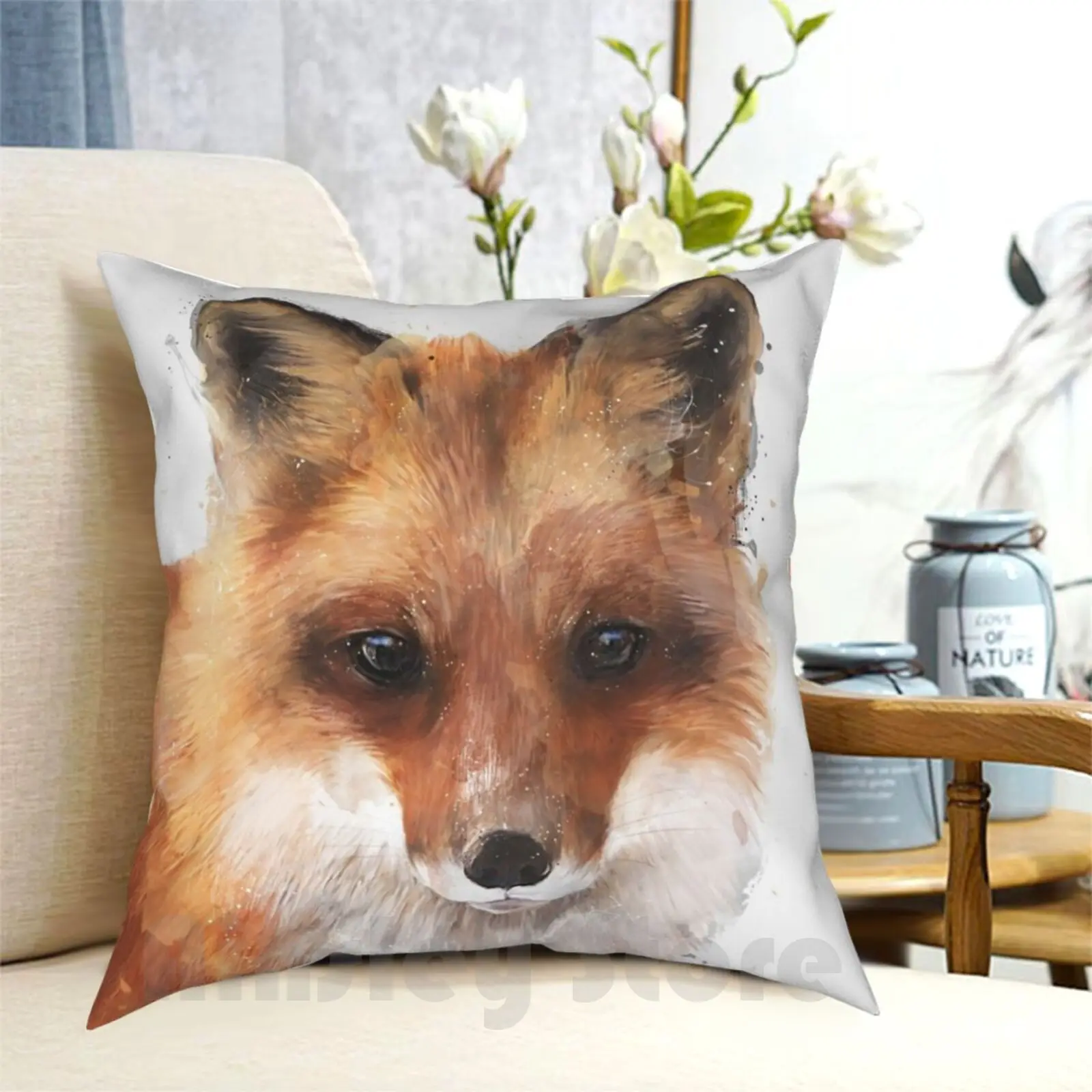 Encounter Pillow Case Printed Home Soft Throw Pillow Fox Red Foxes Cute Fauna Wildlife Animal Animals Wild Forest