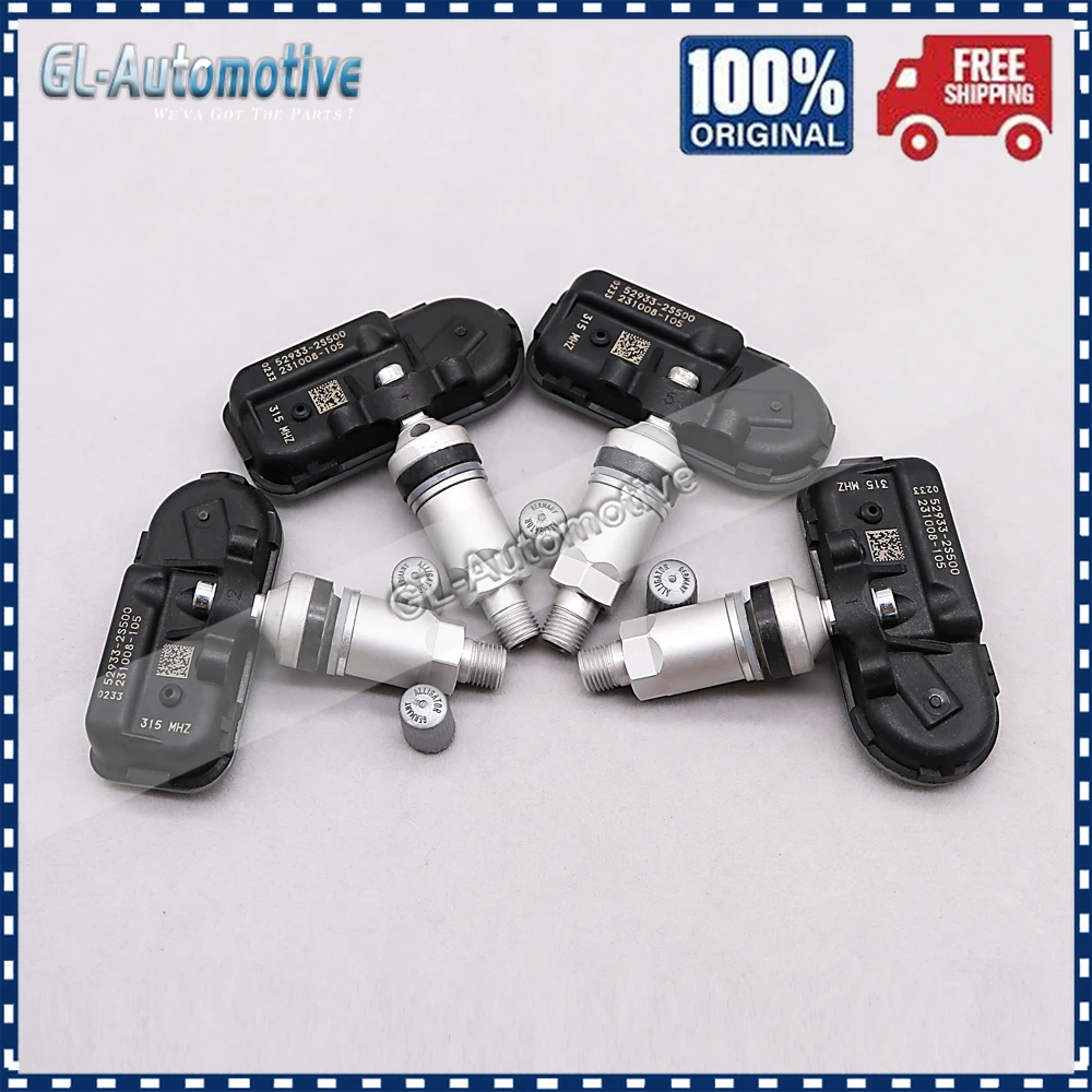 

Set of (4) TPMS 52933-2S500 Tire Pressure Sensor for Kia Sportage Hyundai Tucson 52933-2S510 315MHZ