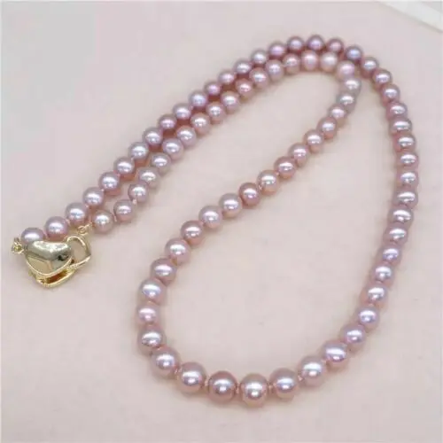 

HABITOO Gorgeous 10-11mm South Sea Round Lavender Pearl Necklace 18 inch Jewelry for Women Charming Christmas Gifts Daily Wear