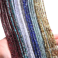 AAA Grade Rondelle Spacer Faceted Natural Stone Beads For Jewelry Making Strand 15 Inch DIY Accessorries