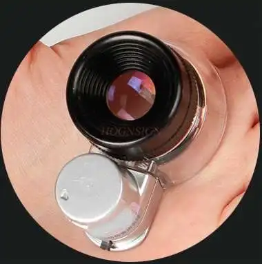 magnifying equipment Magnifying glass with led light 20 times portable handheld calligraphy and painting appraisal
