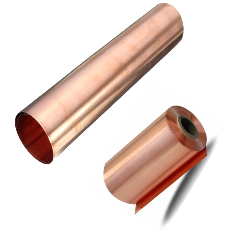 Hot Copper Foil Tape Shielding Sheet 0.01-0.6 mm X 20-100 mm X 100-1000mm Double-sided Conductive Roll