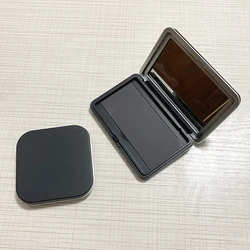 Empty Makeup Dispensing Box with Mirror Magnetic Cosmetics Palette 1pcs Matte Black Eyeshadow Blusher DIY Makeup Box Glitter