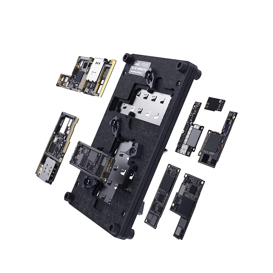 

Qianli RD-02 Mainboard Desoldering Platform for iphone X/XS/11 PRO MAX 6 In 1 IC Chip Clamping CPU Hand Disk Glue Removal Holder