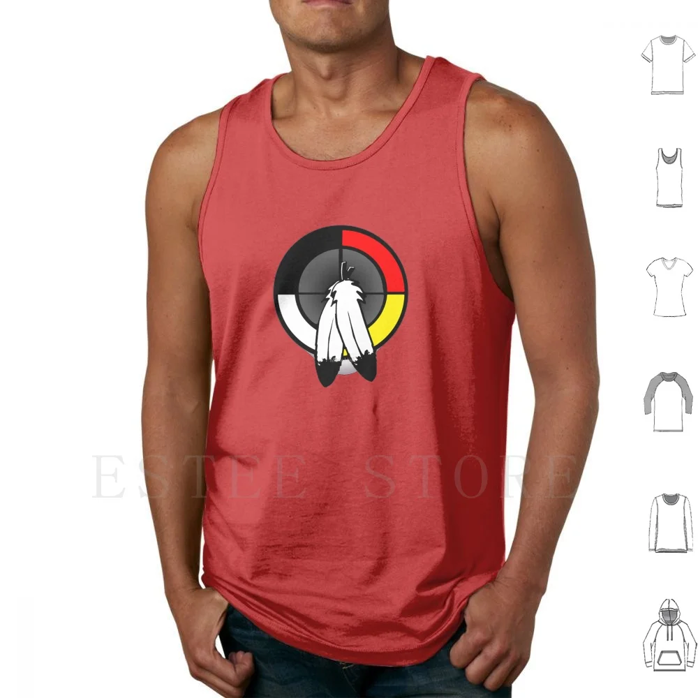 Medicine Wheel 3 Tank Tops Vest Cotton Native Indian Indigenous Tribe Tribal American Hopi Zuni Navajo Southwest Inuit