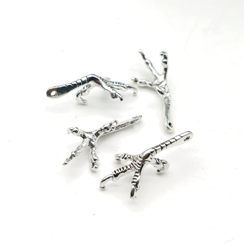 10Pcs Silver Color Eagle Claw Charms Animal Paw Pendant Making Metal Choke Handmade Jewelry Supplied DIY Craft Handmade Silver